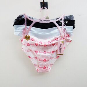 Juicy Couture 4-pack Pink Silky No Show Satin Stretch Panties (L) NWT!
